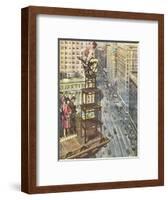 Skyscraper Table Tower-null-Framed Art Print