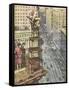 Skyscraper Table Tower-null-Framed Stretched Canvas