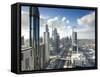 Skyscrapers Along Sheikh Zayed Road Looking Towards the Burj Kalifa, Dubai, United Arab Emirates-Gavin Hellier-Framed Stretched Canvas