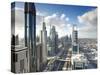 Skyscrapers Along Sheikh Zayed Road Looking Towards the Burj Kalifa, Dubai, United Arab Emirates-Gavin Hellier-Stretched Canvas