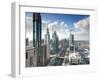 Skyscrapers Along Sheikh Zayed Road Looking Towards the Burj Kalifa, Dubai, United Arab Emirates-Gavin Hellier-Framed Photographic Print