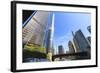 Skyscrapers Along the Chicago River, Including Trump Tower, Chicago, Illinois, USA-Amanda Hall-Framed Photographic Print