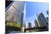 Skyscrapers Along the Chicago River, Including Trump Tower, Chicago, Illinois, USA-Amanda Hall-Mounted Photographic Print