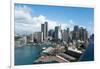 Skyscrapers and Circular Quay Seen from Observation Pylon of Sydney Harbour Bridge, Sydney-null-Framed Photographic Print