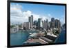 Skyscrapers and Circular Quay Seen from Observation Pylon of Sydney Harbour Bridge, Sydney-null-Framed Photographic Print