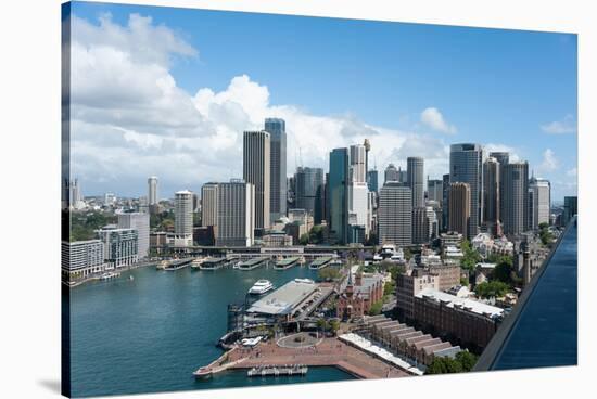 Skyscrapers and Circular Quay Seen from Observation Pylon of Sydney Harbour Bridge, Sydney-null-Stretched Canvas