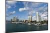 Skyscrapers and Marina, South Beach, Miami Beach, Florida, United States of America, North America-Sergio Pitamitz-Mounted Photographic Print