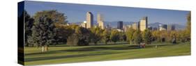 Skyscrapers Around a Golf Course, Denver, Colorado, USA-null-Stretched Canvas