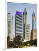 Skyscrapers at Sheikh Zayed Road, Dubai, United Arab Emirates-Rainer Mirau-Framed Photographic Print
