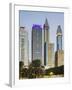 Skyscrapers at Sheikh Zayed Road, Dubai, United Arab Emirates-Rainer Mirau-Framed Photographic Print