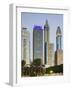 Skyscrapers at Sheikh Zayed Road, Dubai, United Arab Emirates-Rainer Mirau-Framed Photographic Print