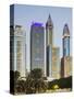 Skyscrapers at Sheikh Zayed Road, Dubai, United Arab Emirates-Rainer Mirau-Stretched Canvas