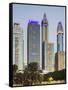 Skyscrapers at Sheikh Zayed Road, Dubai, United Arab Emirates-Rainer Mirau-Framed Stretched Canvas