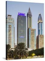 Skyscrapers at Sheikh Zayed Road, Dubai, United Arab Emirates-Rainer Mirau-Stretched Canvas
