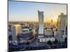 Skyscrapers at sunset, City Centre, Warsaw, Masovian Voivodeship, Poland, Europe-Karol Kozlowski-Mounted Photographic Print