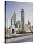 Skyscrapers at the 308th Road, Sheikh Zayed Road, Dubai, United Arab Emirates-Rainer Mirau-Stretched Canvas