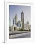 Skyscrapers at the 308th Road, Sheikh Zayed Road, Dubai, United Arab Emirates-Rainer Mirau-Framed Photographic Print