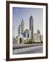 Skyscrapers at the 308th Road, Sheikh Zayed Road, Dubai, United Arab Emirates-Rainer Mirau-Framed Photographic Print