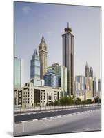 Skyscrapers at the 308th Road, Sheikh Zayed Road, Dubai, United Arab Emirates-Rainer Mirau-Mounted Photographic Print