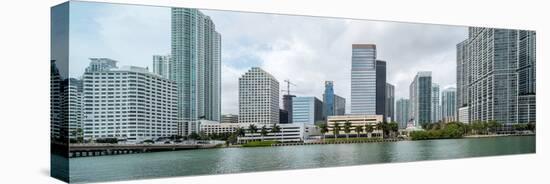 Skyscrapers at the waterfront, Brickell, Miami, Florida, USA-null-Stretched Canvas