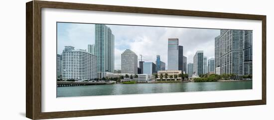 Skyscrapers at the waterfront, Brickell, Miami, Florida, USA-null-Framed Photographic Print