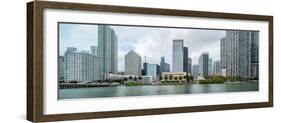Skyscrapers at the waterfront, Brickell, Miami, Florida, USA-null-Framed Photographic Print