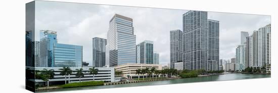 Skyscrapers at the waterfront, Brickell, Miami, Florida, USA-null-Stretched Canvas