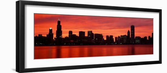 Skyscrapers at the Waterfront, Chicago, Illinois, USA-null-Framed Photographic Print