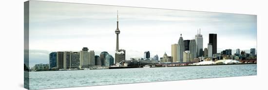 Skyscrapers at the Waterfront, Cn Tower, Toronto, Ontario, Canada-null-Stretched Canvas