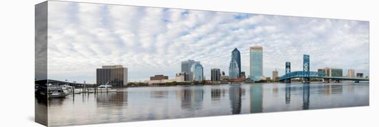 Skyscrapers at the waterfront, Main Street Bridge, St. John's River, Jacksonville, Florida, USA-null-Stretched Canvas