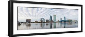 Skyscrapers at the waterfront, Main Street Bridge, St. John's River, Jacksonville, Florida, USA-null-Framed Photographic Print