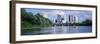 Skyscrapers at the waterfront, Scioto River, Columbus, Ohio, USA-null-Framed Photographic Print