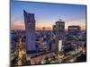 Skyscrapers at twilight, City Centre, Warsaw, Masovian Voivodeship, Poland, Europe-Karol Kozlowski-Mounted Photographic Print