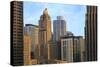 Skyscrapers, Chicago, Illinois, United States of America, North America-Amanda Hall-Stretched Canvas