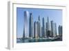 Skyscrapers, Dubai Marina, Dubai, United Arab Emirates, Middle East-Fraser Hall-Framed Photographic Print