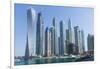 Skyscrapers, Dubai Marina, Dubai, United Arab Emirates, Middle East-Fraser Hall-Framed Photographic Print
