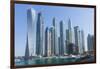 Skyscrapers, Dubai Marina, Dubai, United Arab Emirates, Middle East-Fraser Hall-Framed Photographic Print