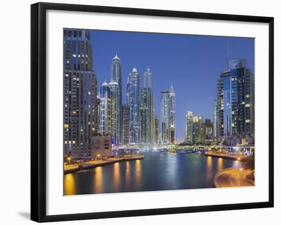 Skyscrapers, Dubai Marina, Dubai, United Arab Emirates-Rainer Mirau-Framed Photographic Print