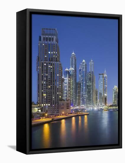 Skyscrapers, Dubai Marina, Dubai, United Arab Emirates-Rainer Mirau-Framed Stretched Canvas