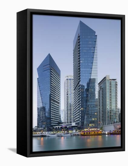 Skyscrapers, Dubai Marina, Dubai, United Arab Emirates-Rainer Mirau-Framed Stretched Canvas