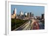 Skyscrapers in a City at Dusk, Philadelphia, Pennsylvania, Usa-null-Framed Photographic Print