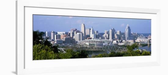 Skyscrapers in a City, Cincinnati, Ohio, USA-null-Framed Photographic Print