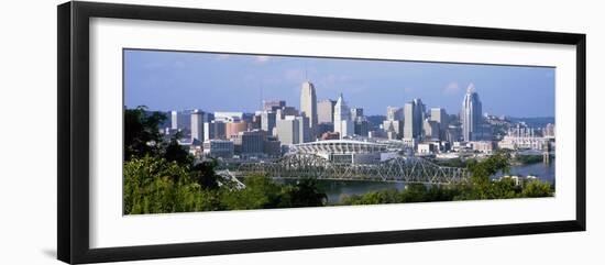 Skyscrapers in a City, Cincinnati, Ohio, USA-null-Framed Photographic Print