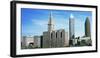 Skyscrapers in a city, Cleveland, Ohio, USA-null-Framed Photographic Print