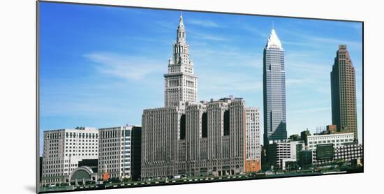 Skyscrapers in a city, Cleveland, Ohio, USA-null-Mounted Photographic Print