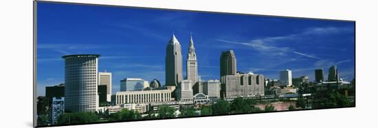 Skyscrapers in a city, Cleveland, Ohio, USA-null-Mounted Photographic Print