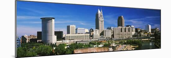 Skyscrapers in a city, Cleveland, Ohio, USA-null-Mounted Photographic Print