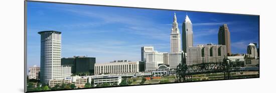 Skyscrapers in a city, Cleveland, Ohio, USA-null-Mounted Photographic Print