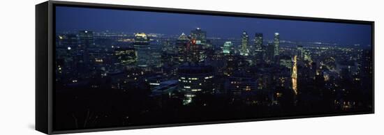 Skyscrapers in a City, Montreal, Quebec, Canada-null-Framed Stretched Canvas