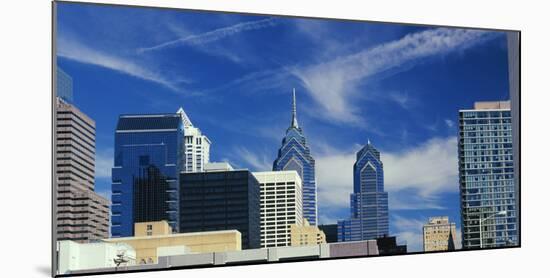 Skyscrapers in a city, Philadelphia, Pennsylvania, USA-null-Mounted Photographic Print